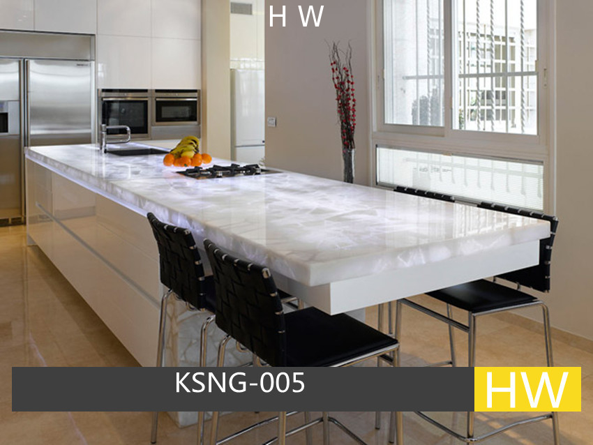 Backlit White Quartz Countertop