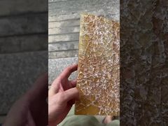 High Impact Resistance after shattering wafer natural stone glass/PC laminate