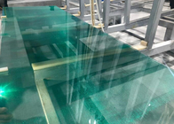 SGS SGP Laminated Glass With Green Water Ghost Metal Coated Polyester Mesh Fabric