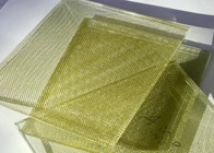 20mm Decorative Laminated Glass Panels Nano Metal Coating Mesh Fabric