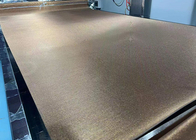 Copper Color Metal Coated Polymer Mesh Fabric For Laminated Glass Door