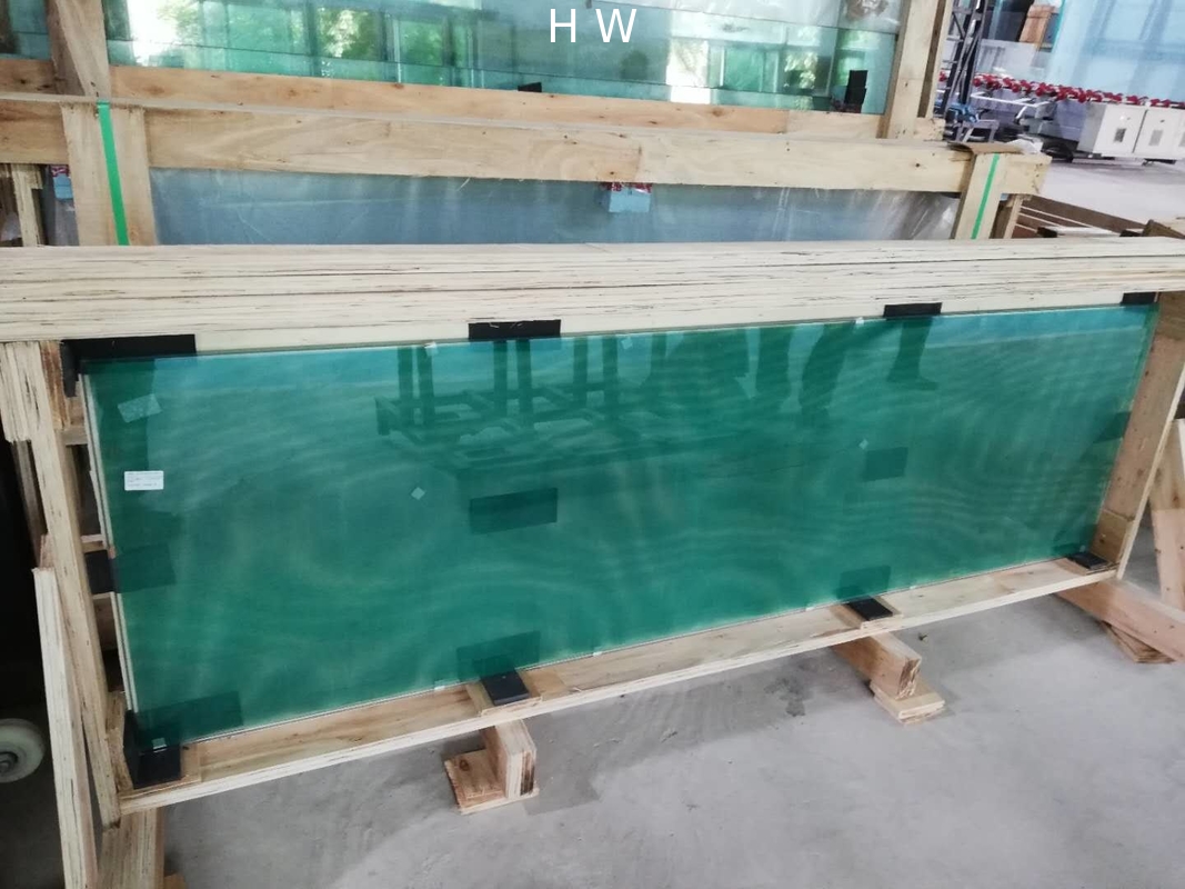 Outdoor 6.3mm SGP Laminated Glass Metal Coated Polymer Fabric